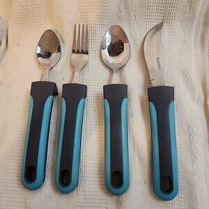 Bunmo adaptive Stainless Flatware Fork Knife SpoonElderly Arthritis Special Need